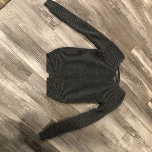 Lace Up Back Sweater